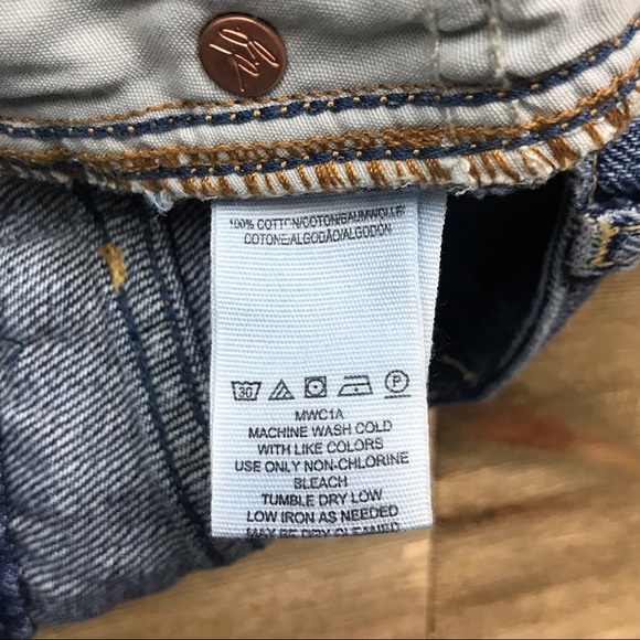 Like New Free People Denim A-Line Mini Skirt in Dark Denim - Picture 10 of 11